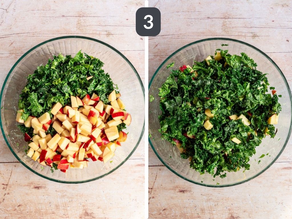 Vegan Kale Apple Slaw